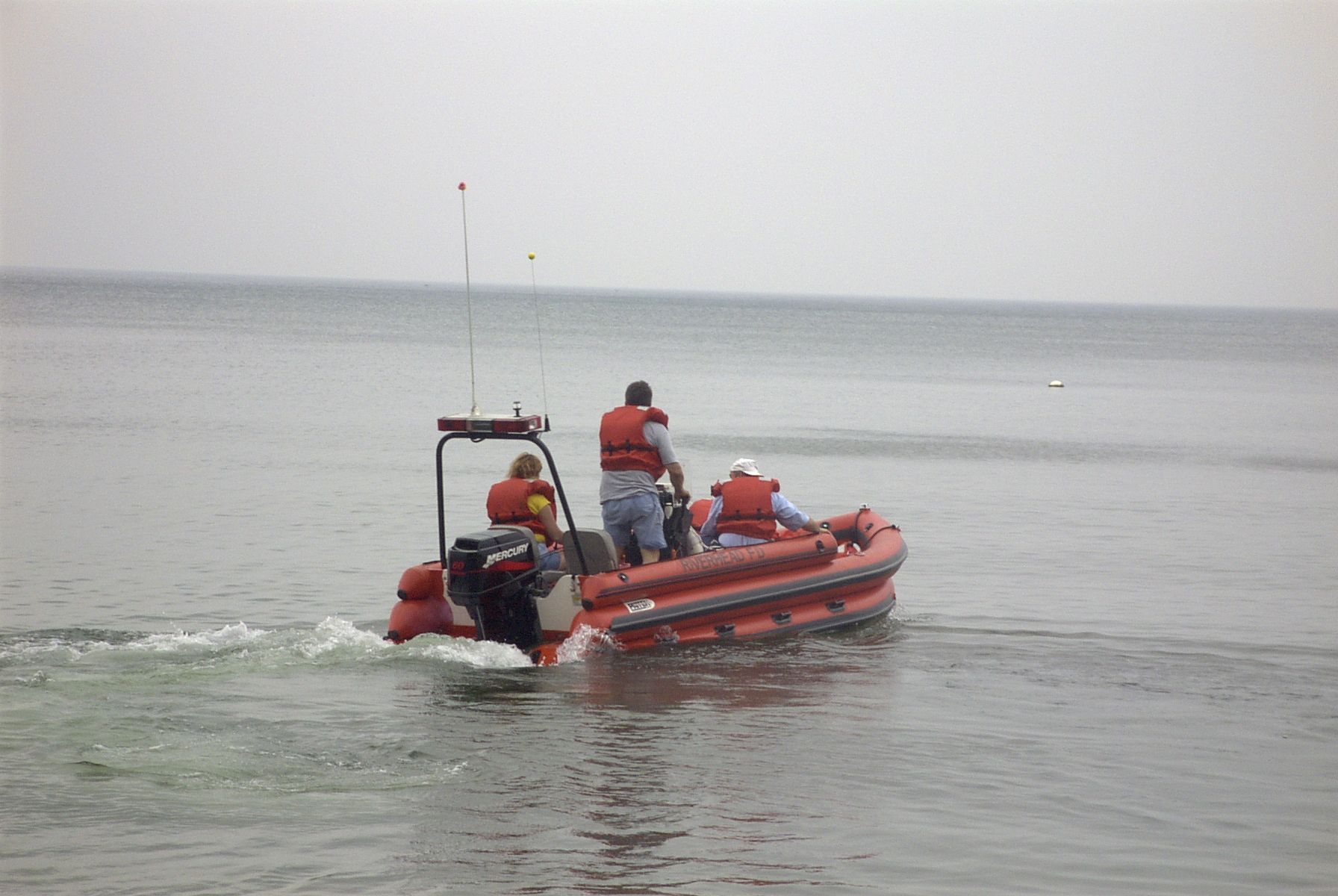 Rescue Boat 6-2-26 visible on the horizon