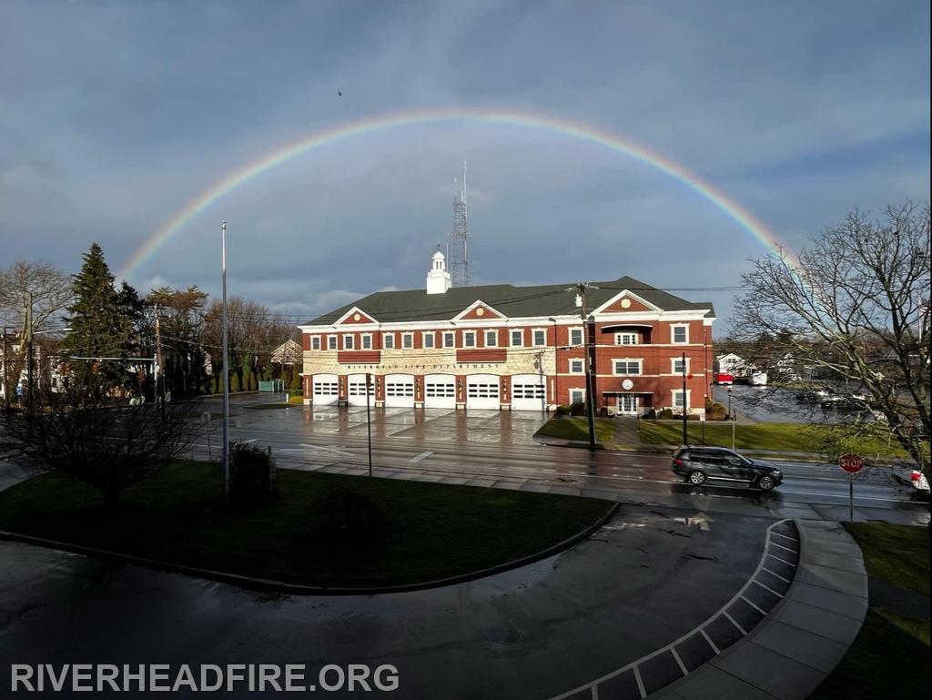 A full rainbow over our headquarters